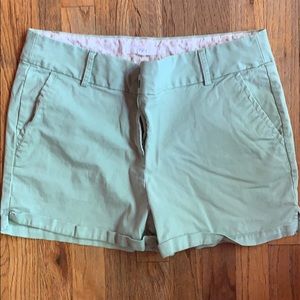 Light green loft shorts.
